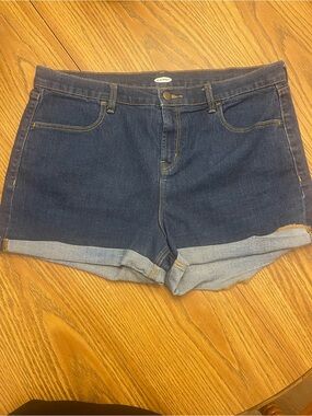 Old Navy Dark Blue Rolled-Hem Denim Shorts